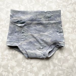 Camo distressed baby bummies